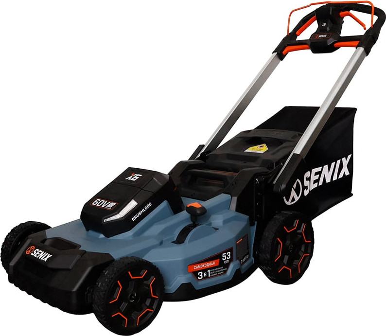 Газонокосилка аккумуляторная Senix X6 60В 3в1 / LPSX6-H-EU-0