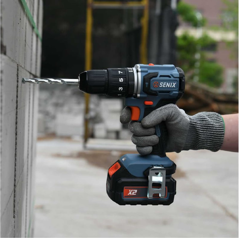 Аккумуляторная дрель-шуруповерт Senix X2 20В / PDHX2-M2-EU (1x4Ач, ЗУ, кейс) — фото 3