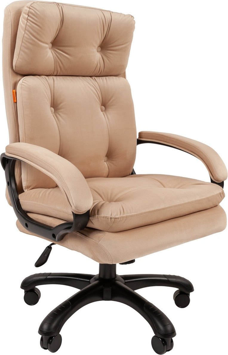 Кресло офисное Chairman 442 (ткань T-10, бежевый/черный пластик)