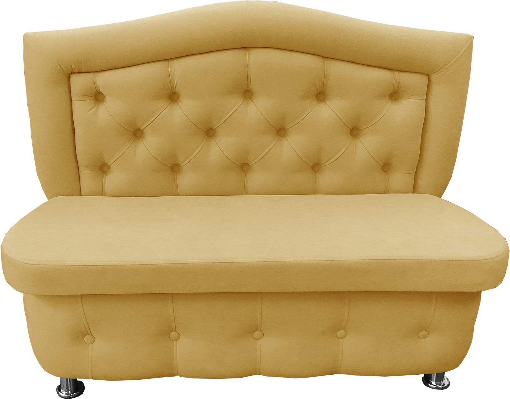 Скамья кухонная мягкая Bobrovmebel Миранда 3 1.2 (микровелюр Ultra Yellow желтый)