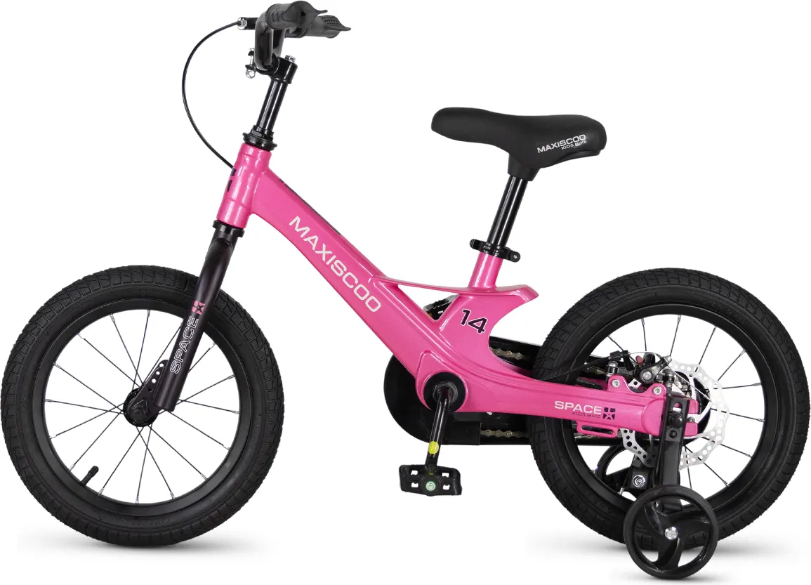 Детский велосипед Maxiscoo Space Базовый Плюс 14 2026 / MSC-S1453B (розовый глянцевый, разборный, в коробке) — фото 3