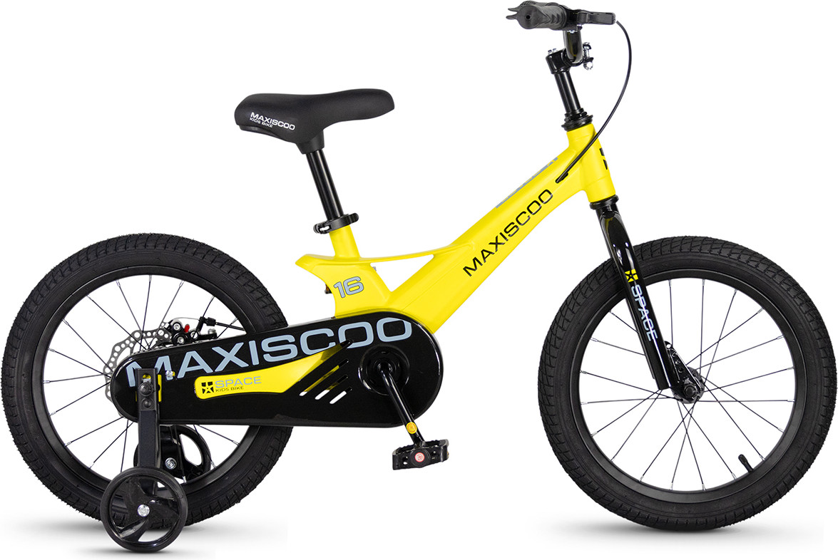 Детский велосипед Maxiscoo Space Базовый 16 2026 / MSC-S1651B (желтый матовый, разобранный, в коробке)