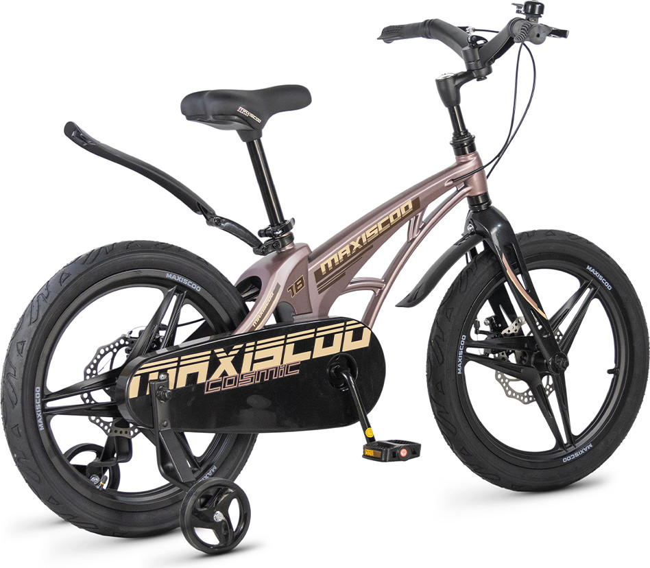 Детский велосипед Maxiscoo Cosmic Deluxe 18 2026 / MSC-C1855D (бронзовый матовый) — фото 4