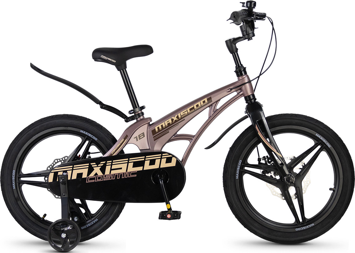 Детский велосипед Maxiscoo Cosmic Deluxe 18 2026 / MSC-C1855D (бронзовый матовый)
