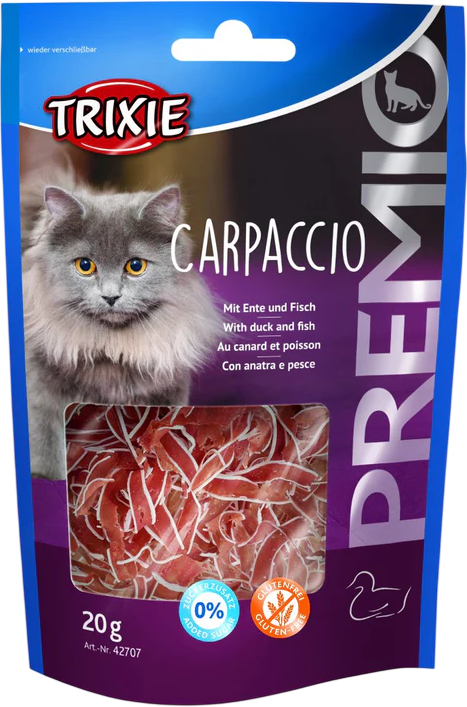 Лакомство для кошек Trixie Premio карпаччо из утки и белой рыбы / 02-42707