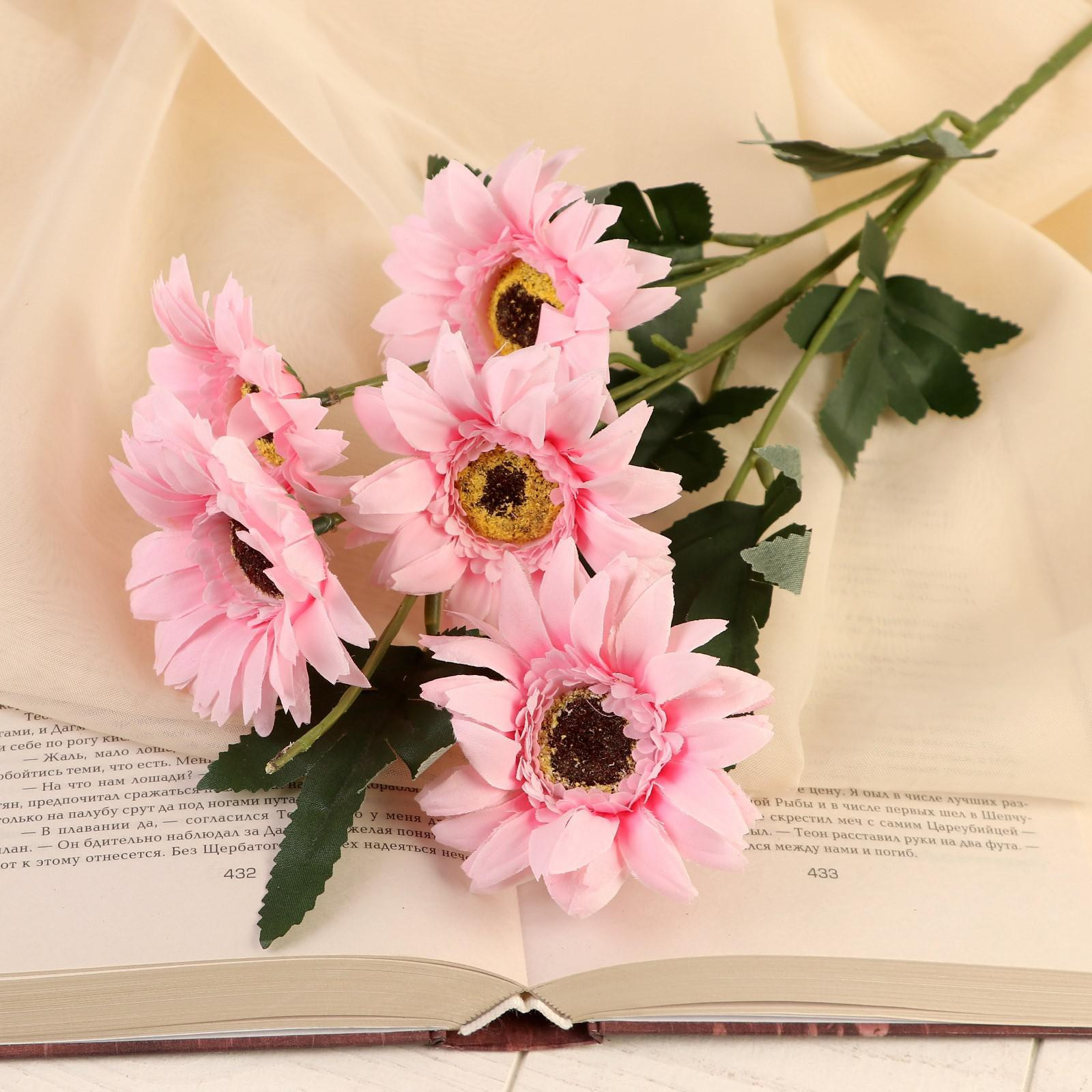 Искусственный цветок Poetry in flowers Гербера садовая / 3562511 (розовый) — фото 2