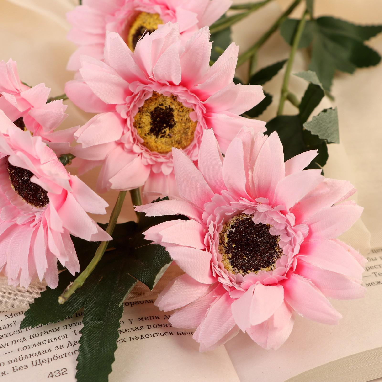 Искусственный цветок Poetry in flowers Гербера садовая / 3562511 (розовый) — фото 3