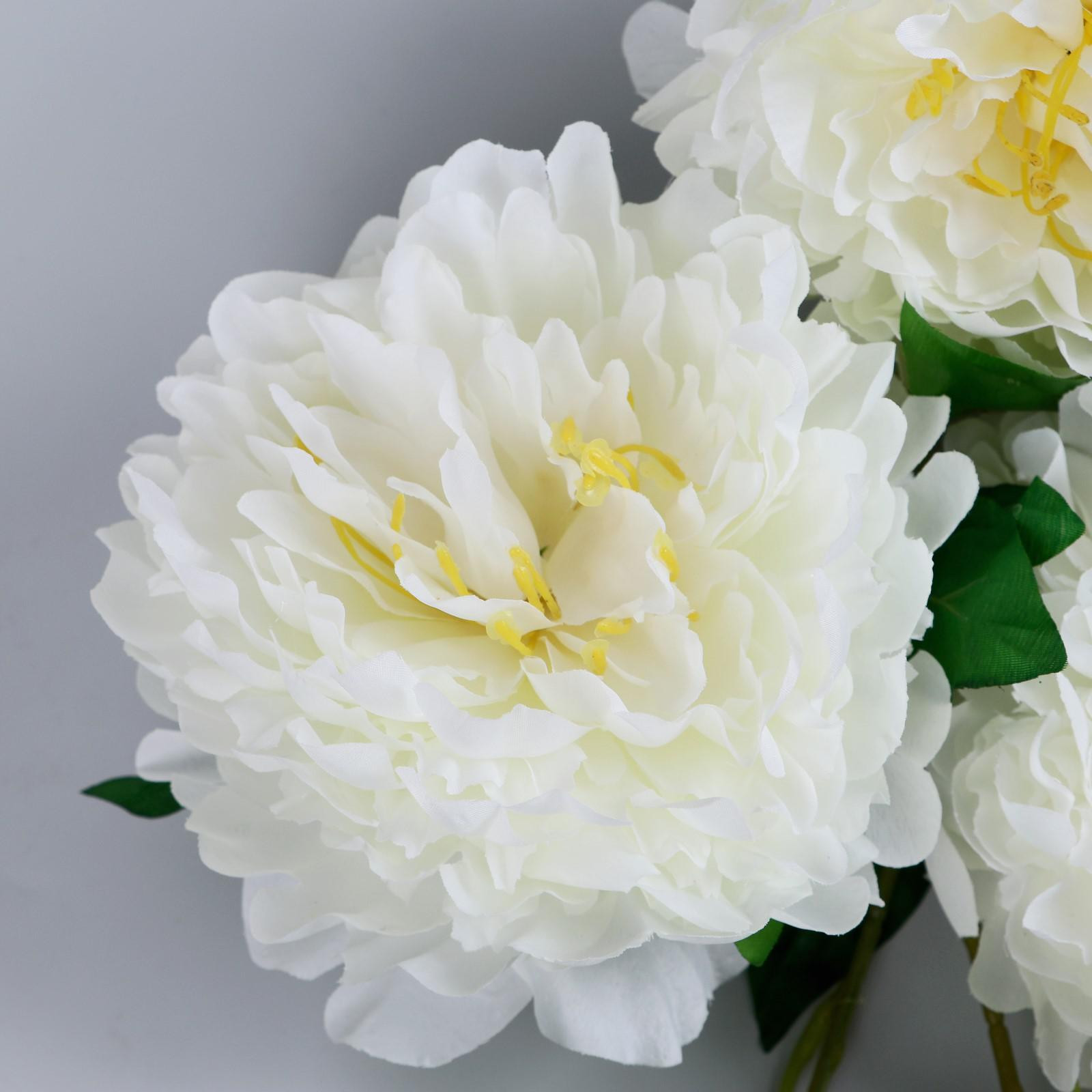 Искусственные цветы Poetry in flowers Пион кустовой / 2803725 (белый) — фото 3