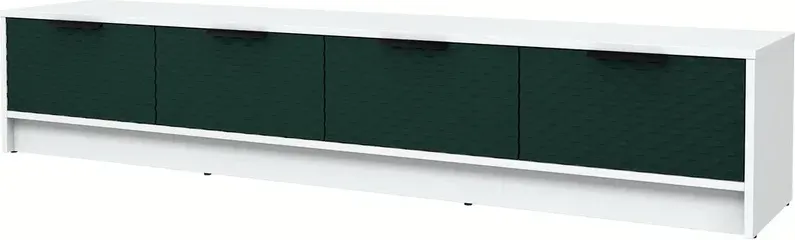 Тумба Interline ТВ Концепт КТ-ТВ4-35 Техно (белый платинум/изумруд)