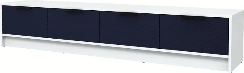 Тумба Interline ТВ Концепт КТ-ТВ4-35 Техно (белый платинум/индиго)