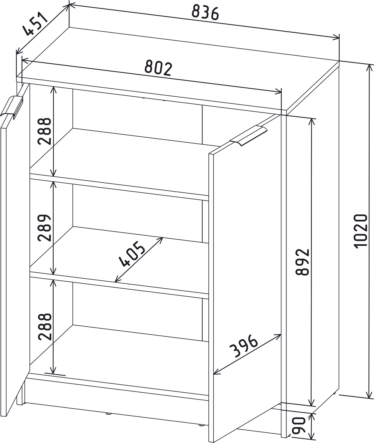 Тумба Interline Концепт КТ-Т84 Техно (антрацит/грей) — фото 5