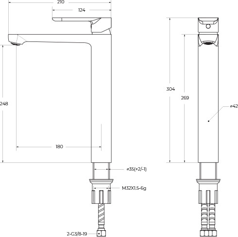 Смеситель Cezares STYLUS-LC-IN-W0 — фото 6