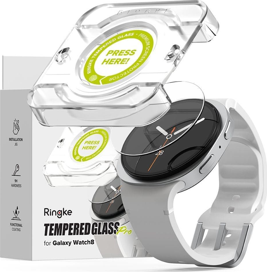 Защитное стекло для умных часов Ringke Tempered Glass Pro Для Galaxy Watch 8 44мм (2шт) — фото 3
