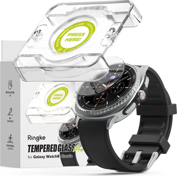 Защитное стекло для умных часов Ringke Tempered Glass Pro Для Galaxy Watch 8 Classic 46мм (2шт) — фото 2