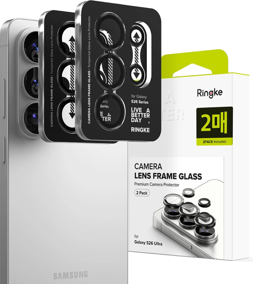 Защитное стекло для камеры телефона Ringke Camera Lens Frame для Galaxy S26 Ultra (2шт)
