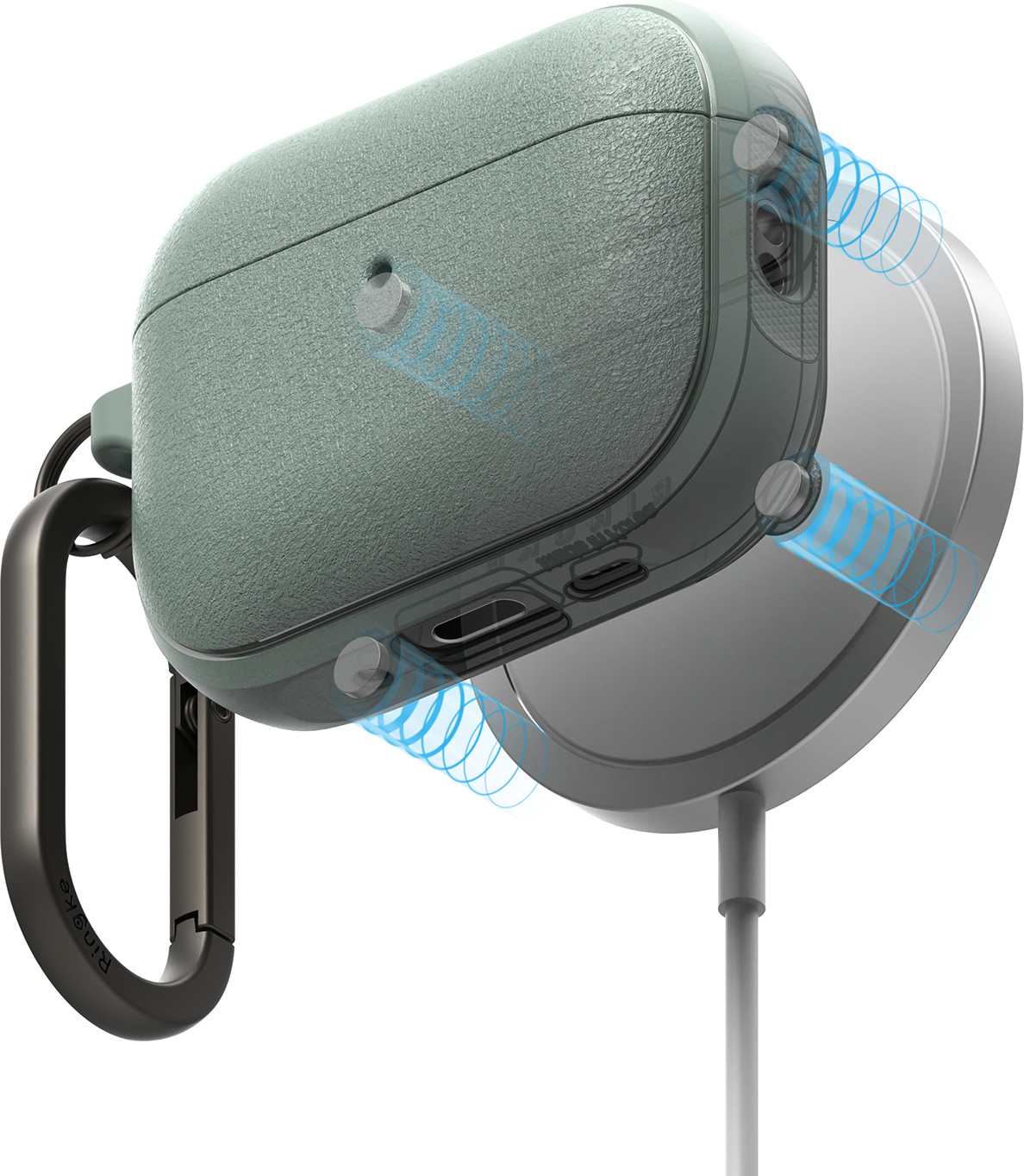 Чехол для наушников Ringke Onyx Magnetic для AirPods Pro 3 (Sage Green) — фото 3
