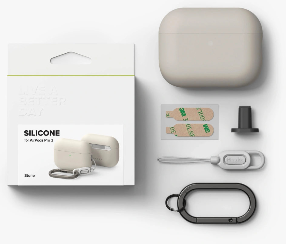 Чехол для наушников Ringke Silicone для AirPods Pro 3 (Stone) — фото 6