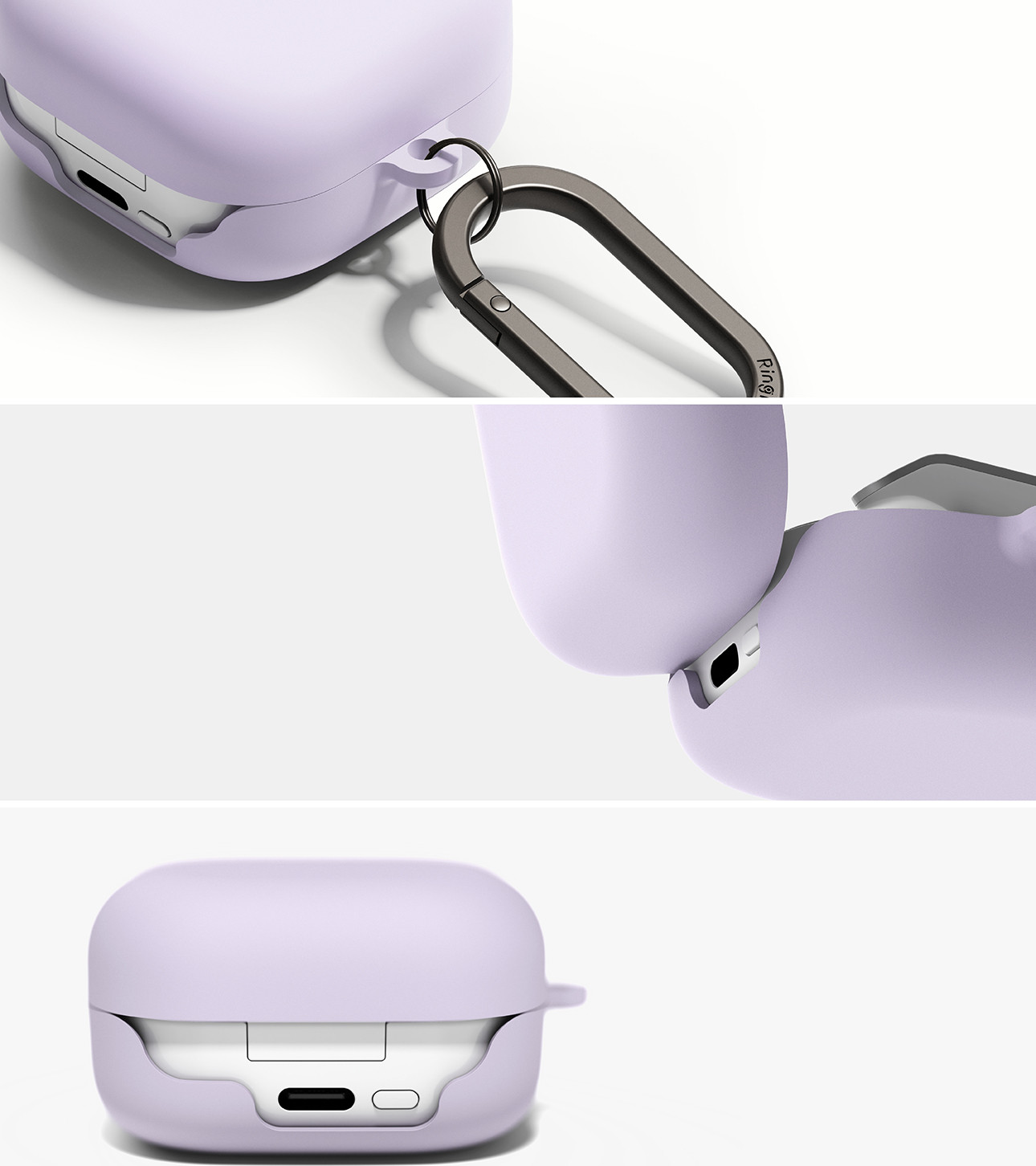 Чехол для наушников Ringke Silicone для Galaxy Buds 4/4 Pro (Light Purple) — фото 5