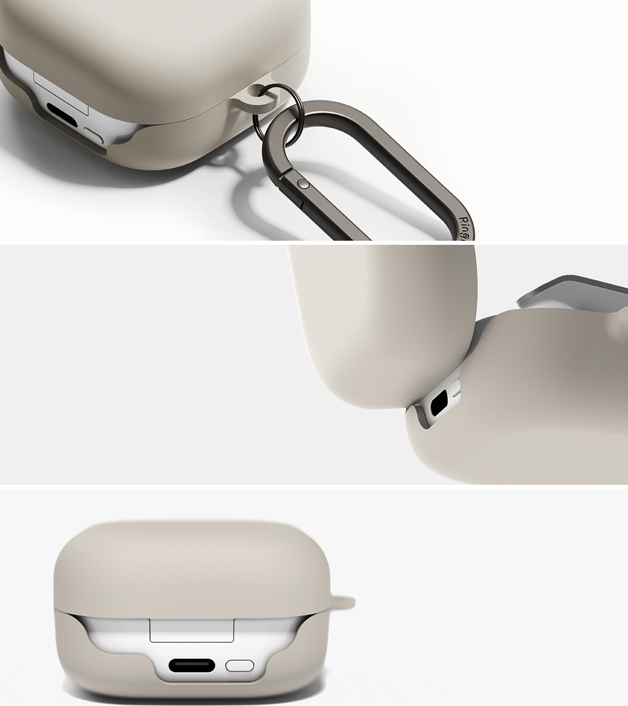 Чехол для наушников Ringke Silicone для Galaxy Buds 4/4 Pro (Stone) — фото 5
