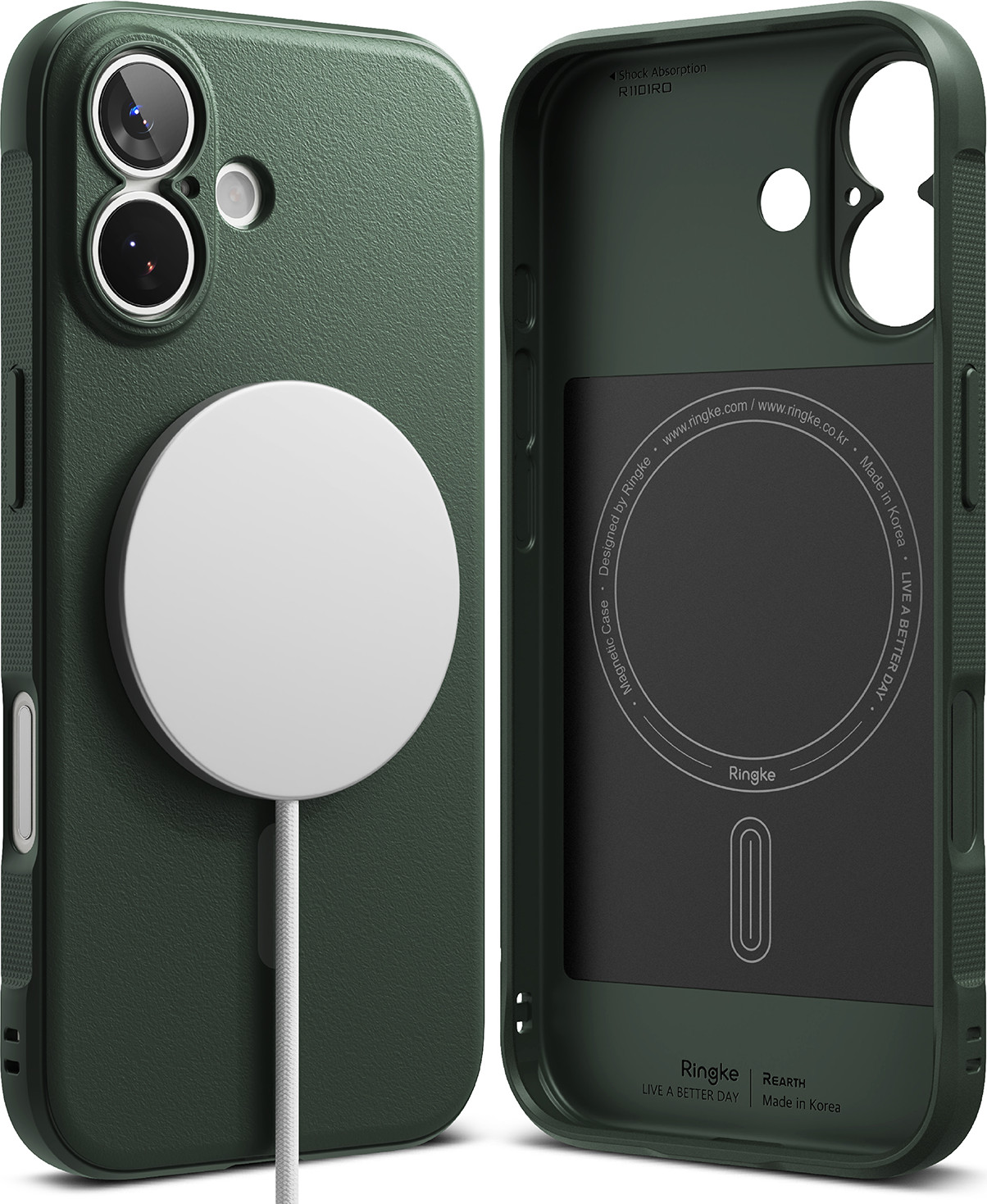 Чехол-накладка Ringke Onyx Magnetic для iPhone 17 (Dark Green) — фото 2