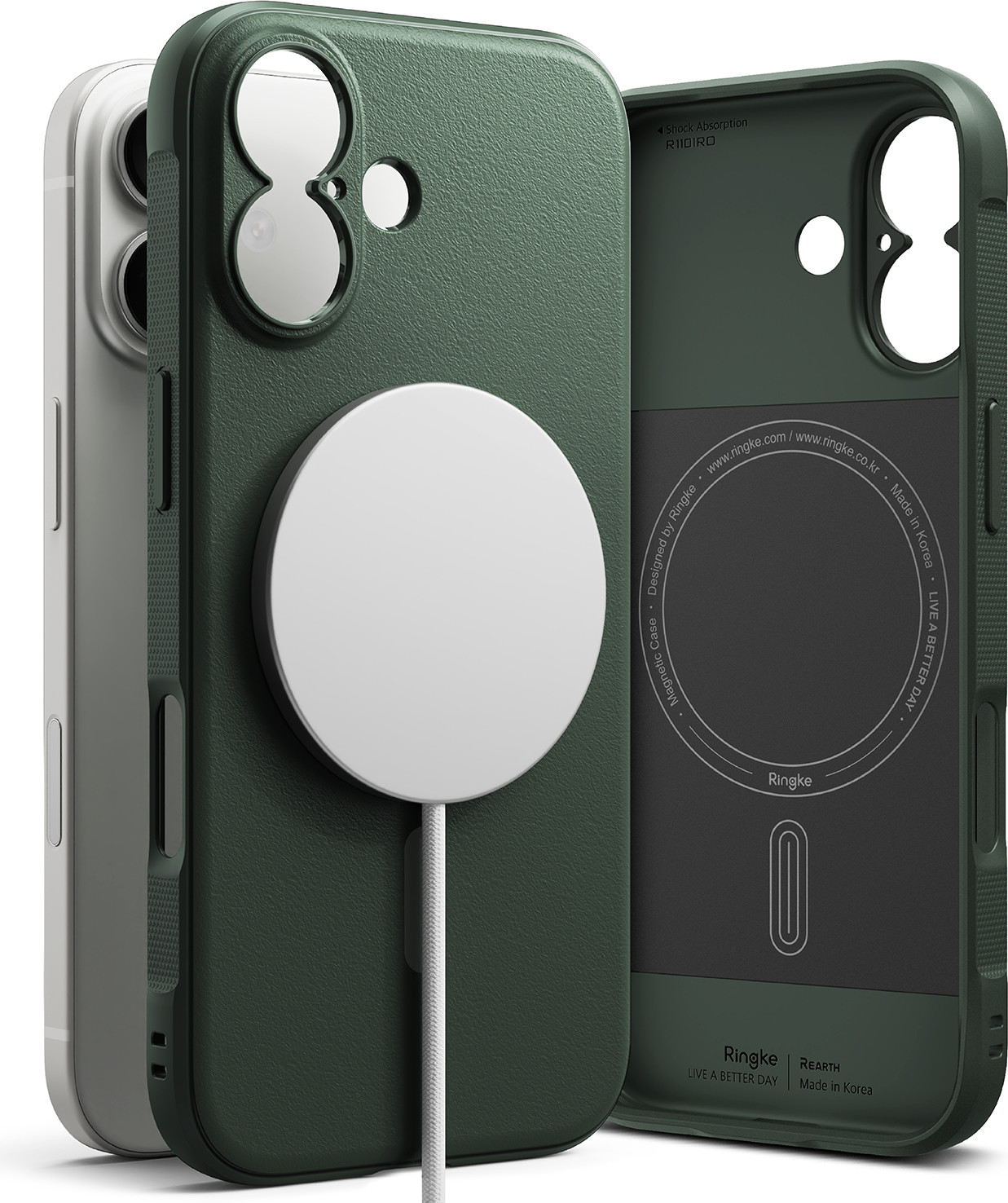 Чехол-накладка Ringke Onyx Magnetic для iPhone 17 (Dark Green) — фото 4