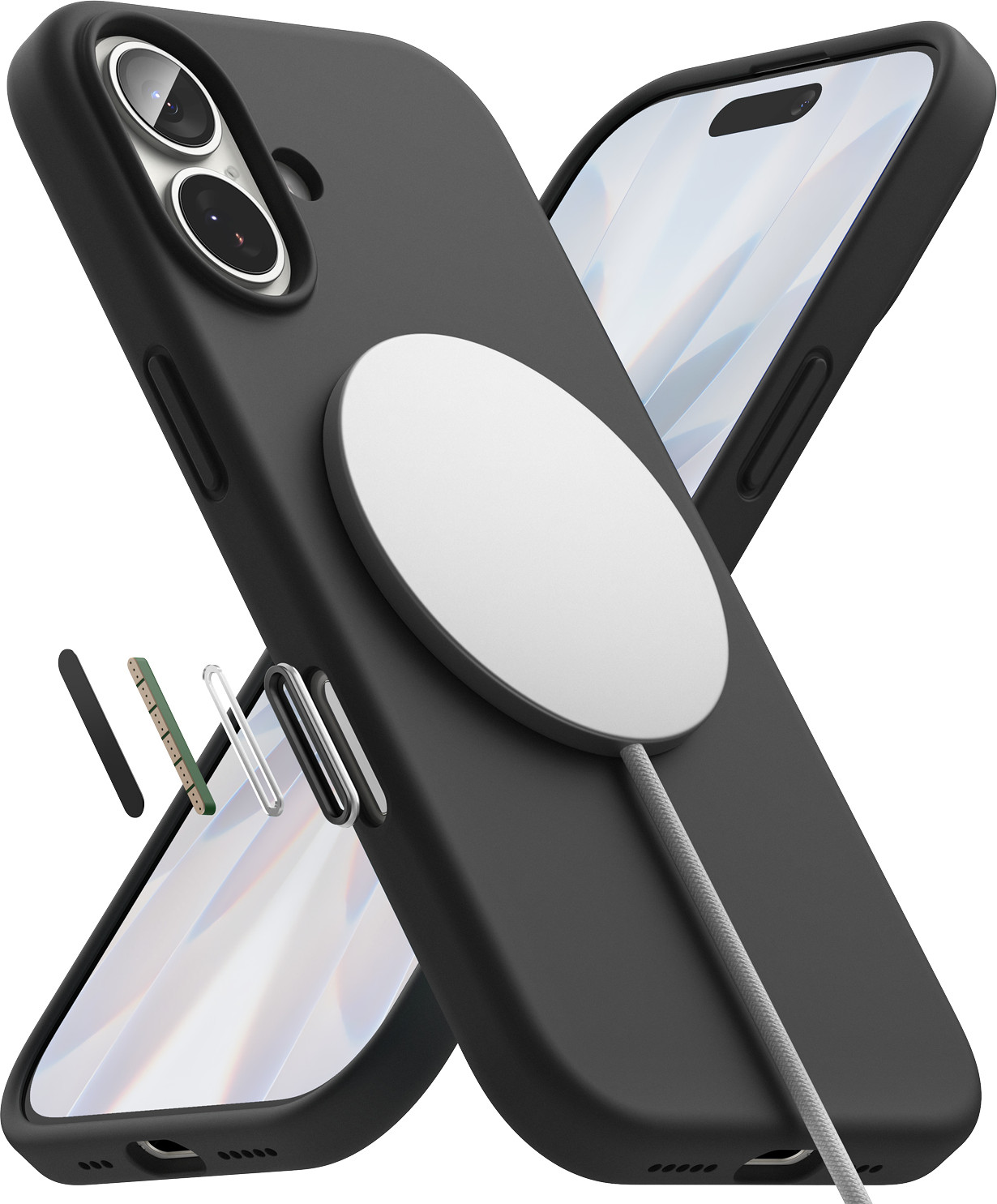 Чехол-накладка Ringke Silicone Magnetic для iPhone 17 (Black) — фото 4