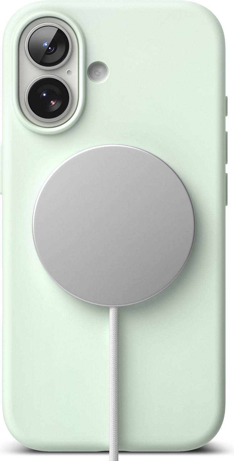 Чехол-накладка Ringke Silicone Magnetic для iPhone 17 (Soft Mint) — фото 3