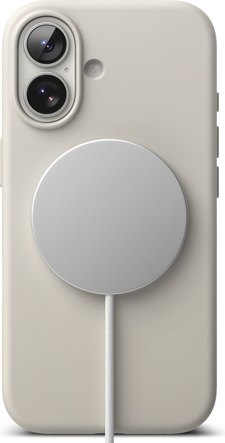 Чехол-накладка Ringke Silicone Magnetic для iPhone 17 (Stone) — фото 3