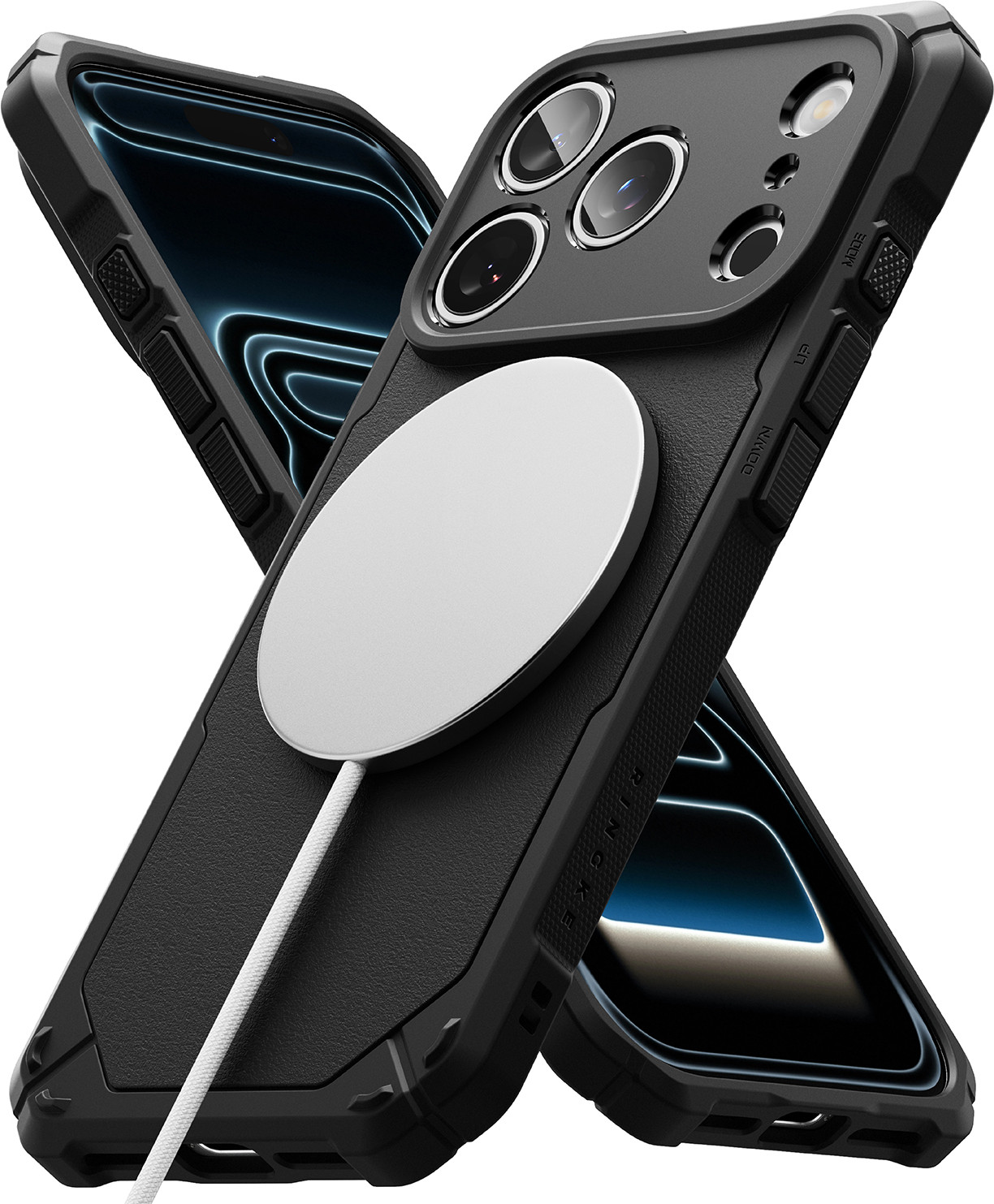 Чехол-накладка Ringke Rugged Gear Magnetic для iPhone 17 Pro (Black) — фото 4