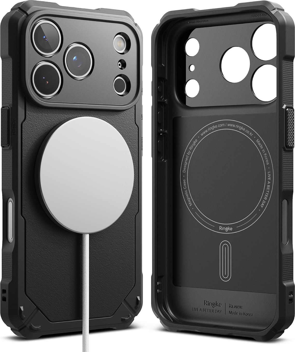 Чехол-накладка Ringke Rugged Gear Magnetic для iPhone 17 Pro (Black) — фото 2