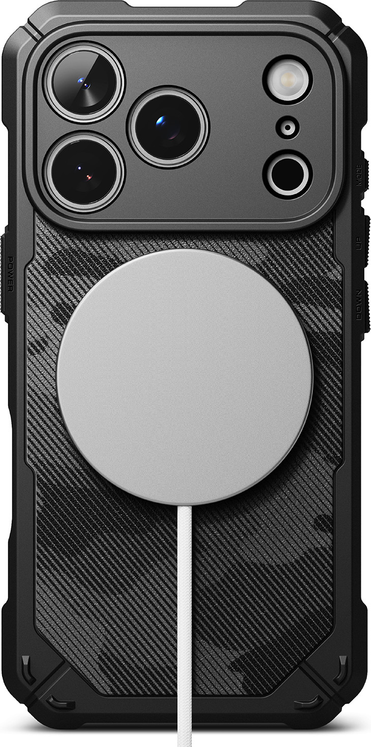 Чехол-накладка Ringke Rugged Gear Magnetic для iPhone 17 Pro (Camo Black)