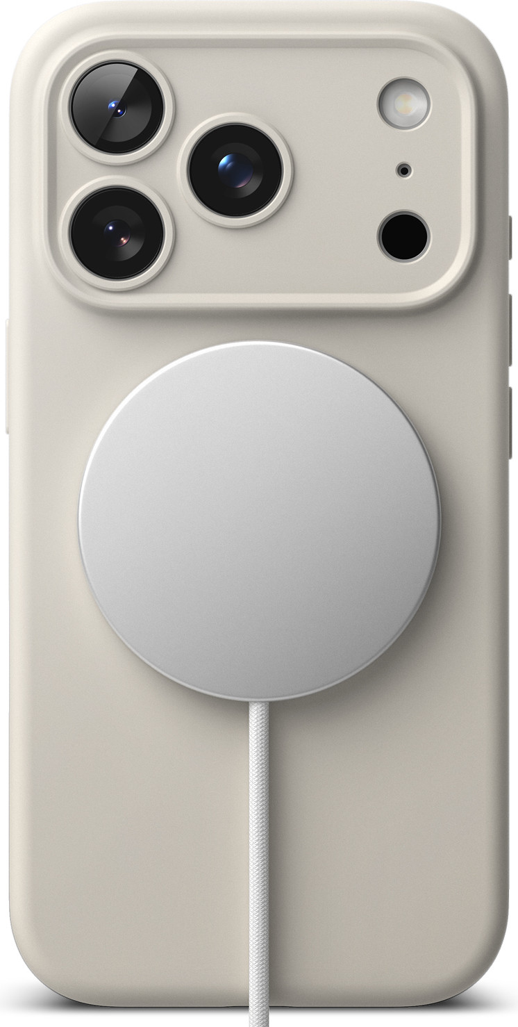 Чехол-накладка Ringke Silicone Magnetic для iPhone 17 Pro (Stone) — фото 4