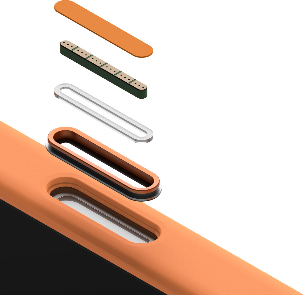 Чехол-накладка Ringke Silicone Magnetic для iPhone 17 Pro (Tangerine) — фото 6