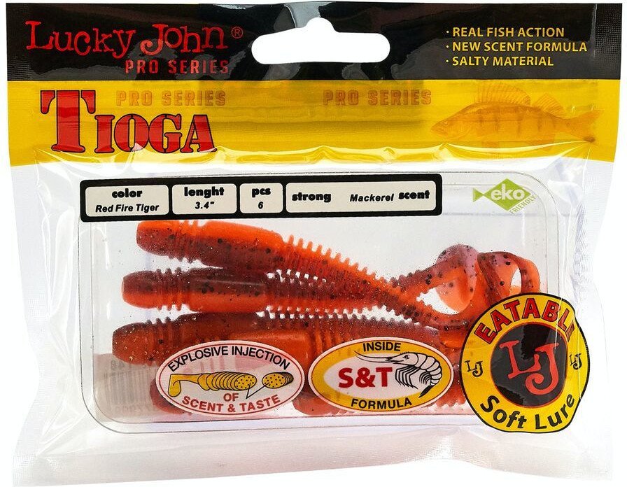 Мягкая приманка Lucky John Pro Series TIOGA 3.4in(08.64)/T48 / 140127-T48 (6шт) — фото 3
