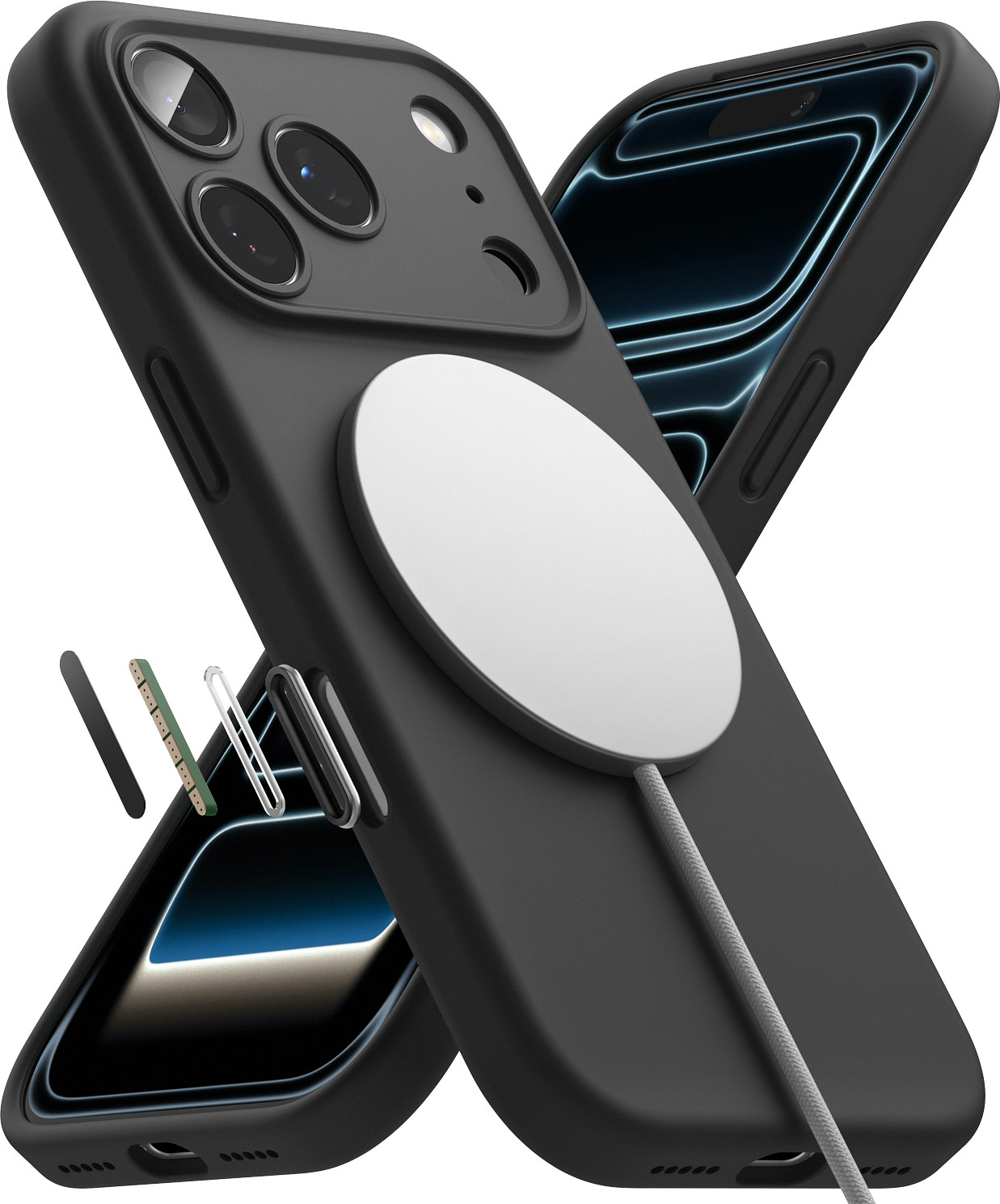 Чехол-накладка Ringke Silicone Magnetic для iPhone 17 Pro Max (Black) — фото 5