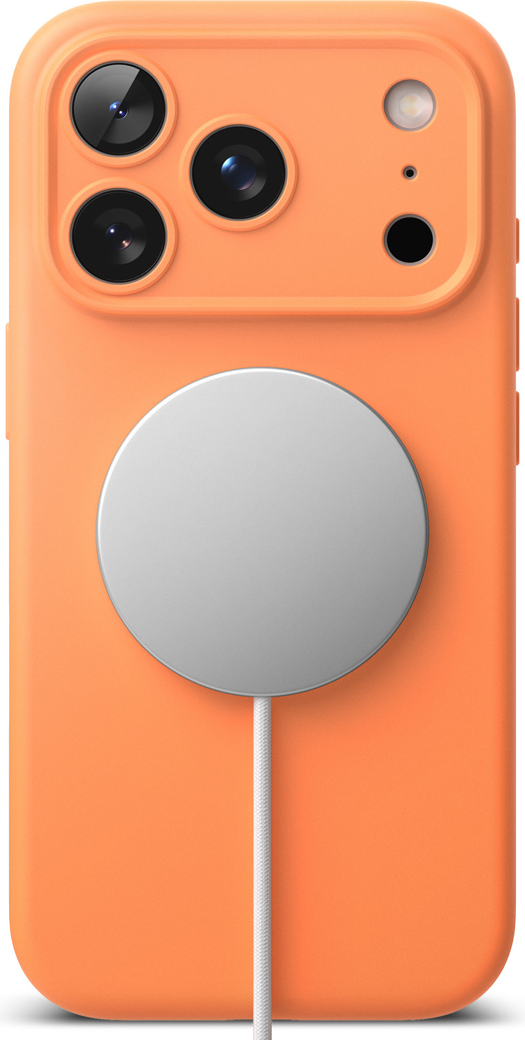 Чехол-накладка Ringke Silicone Magnetic для iPhone 17 Pro Max (Tangerine) — фото 3