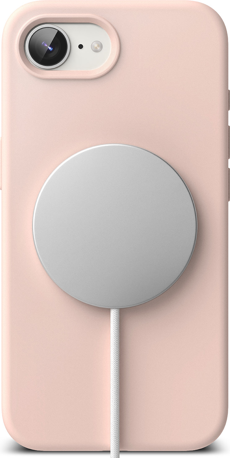 Чехол-накладка Ringke Silicone Magnetic для iPhone 17e/16e (Pink Sand) — фото 3