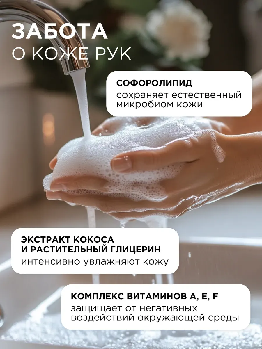 Мыло жидкое Synergetic Крем-мыло Кокосовое молочко (3.5л) — фото 5