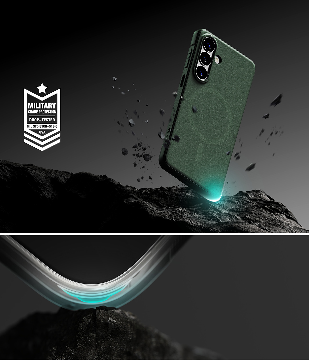Чехол-накладка Ringke Onyx Magnetic для Galaxy S26 (Dark Green) — фото 5
