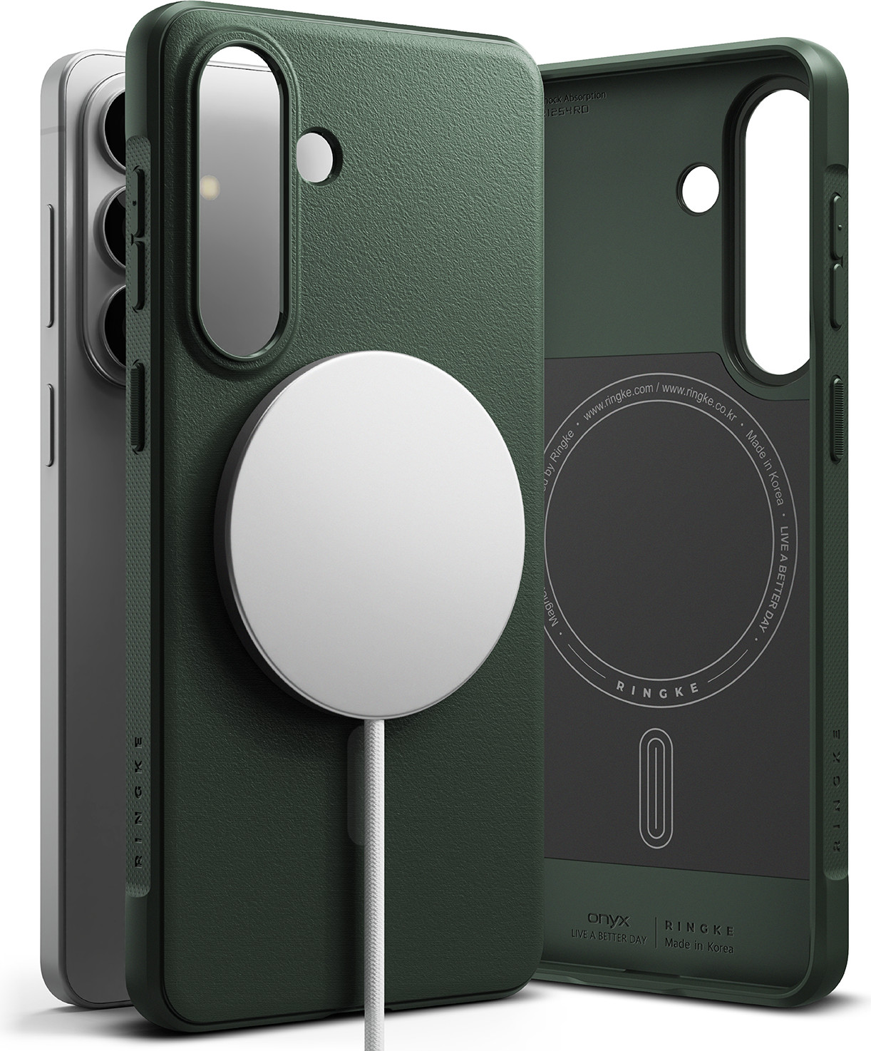 Чехол-накладка Ringke Onyx Magnetic для Galaxy S26 (Dark Green) — фото 3