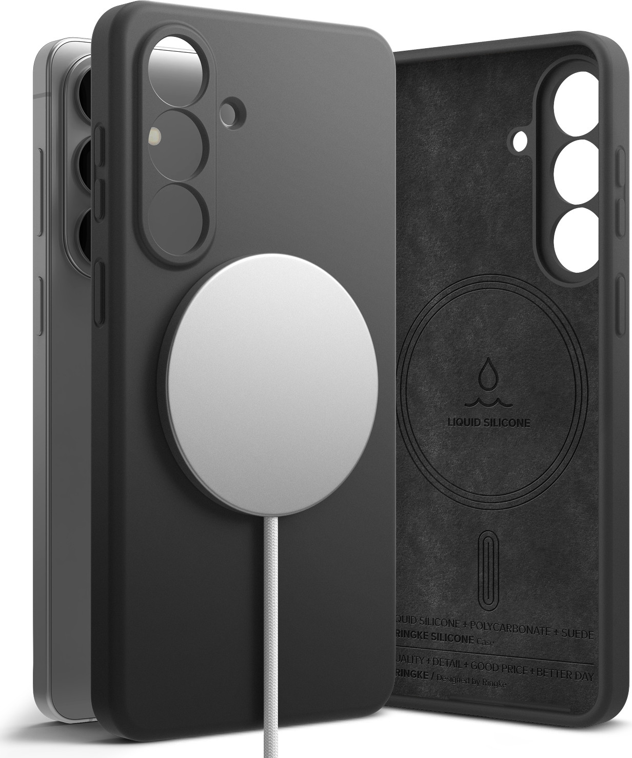 Чехол-накладка Ringke Silicone Magnetic для Galaxy S26 (Black) — фото 4