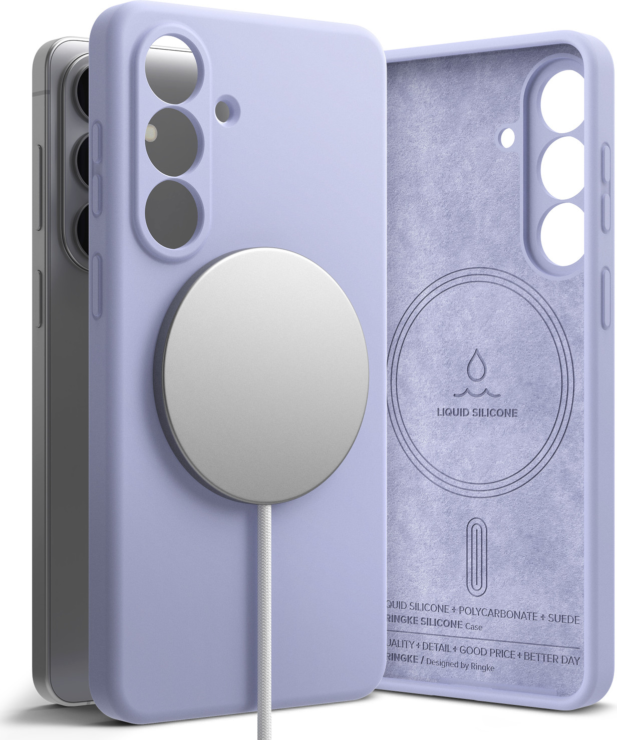 Чехол-накладка Ringke Silicone Magnetic для Galaxy S26 (Lavender) — фото 4