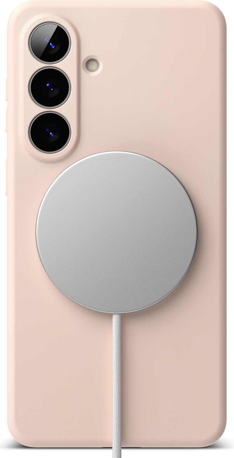 Чехол-накладка Ringke Silicone Magnetic для Galaxy S26 (Pink Sand) — фото 3