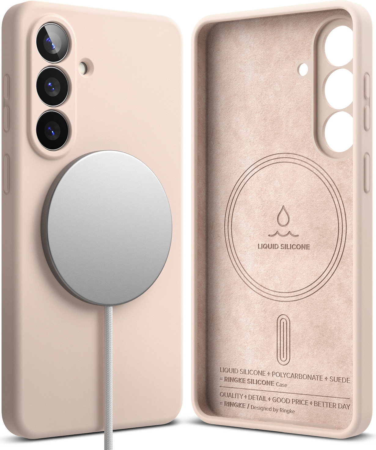Чехол-накладка Ringke Silicone Magnetic для Galaxy S26 (Pink Sand)