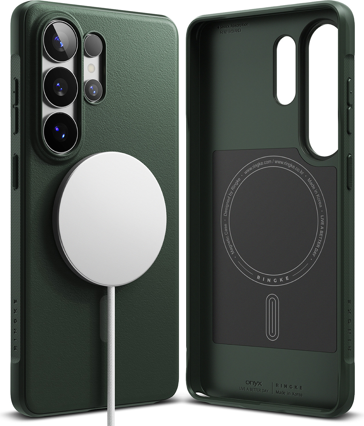 Чехол-накладка Ringke Onyx Magnetic для Galaxy S26 Ultra (Dark Green) — фото 2