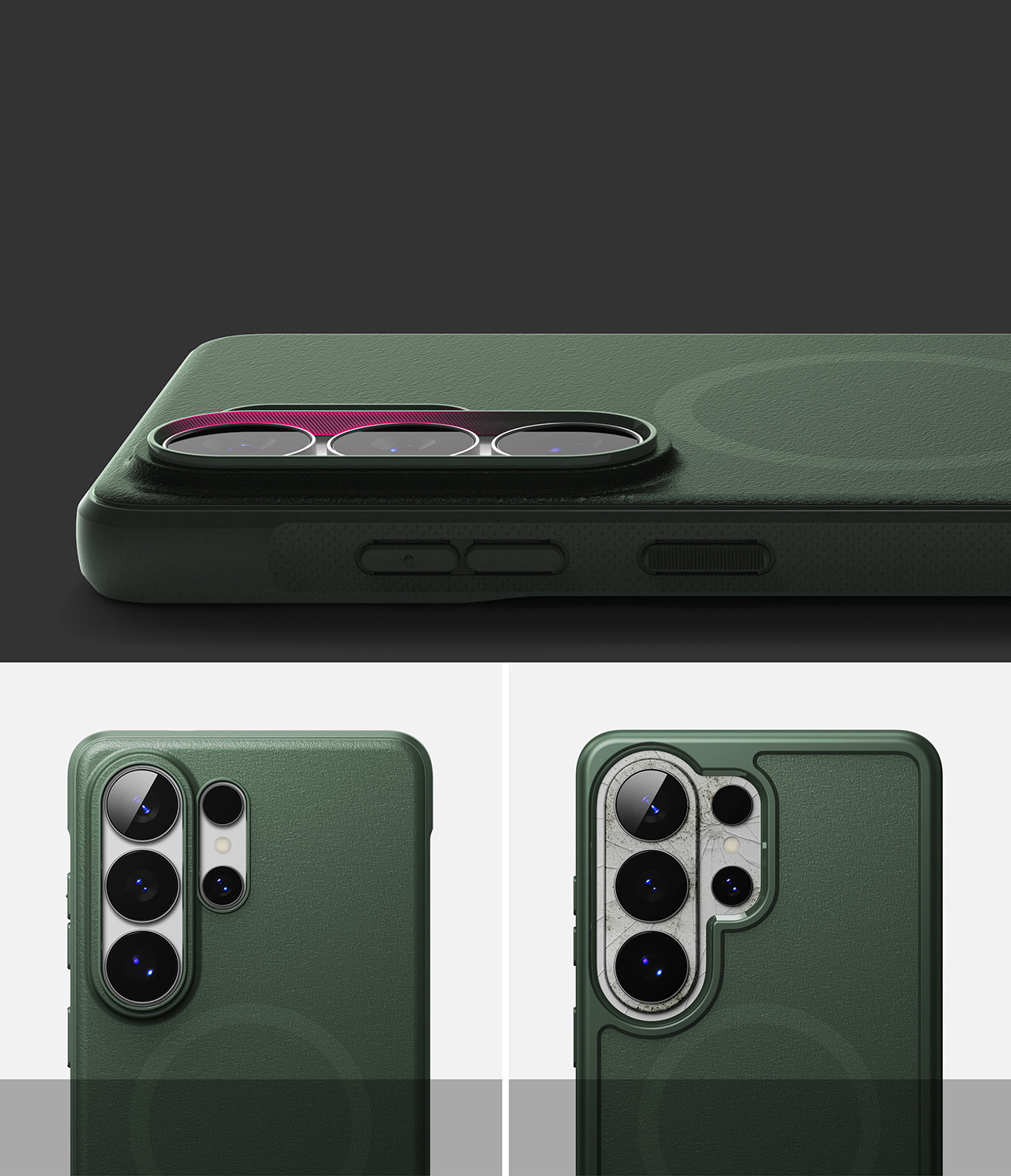 Чехол-накладка Ringke Onyx Magnetic для Galaxy S26 Ultra (Dark Green) — фото 6