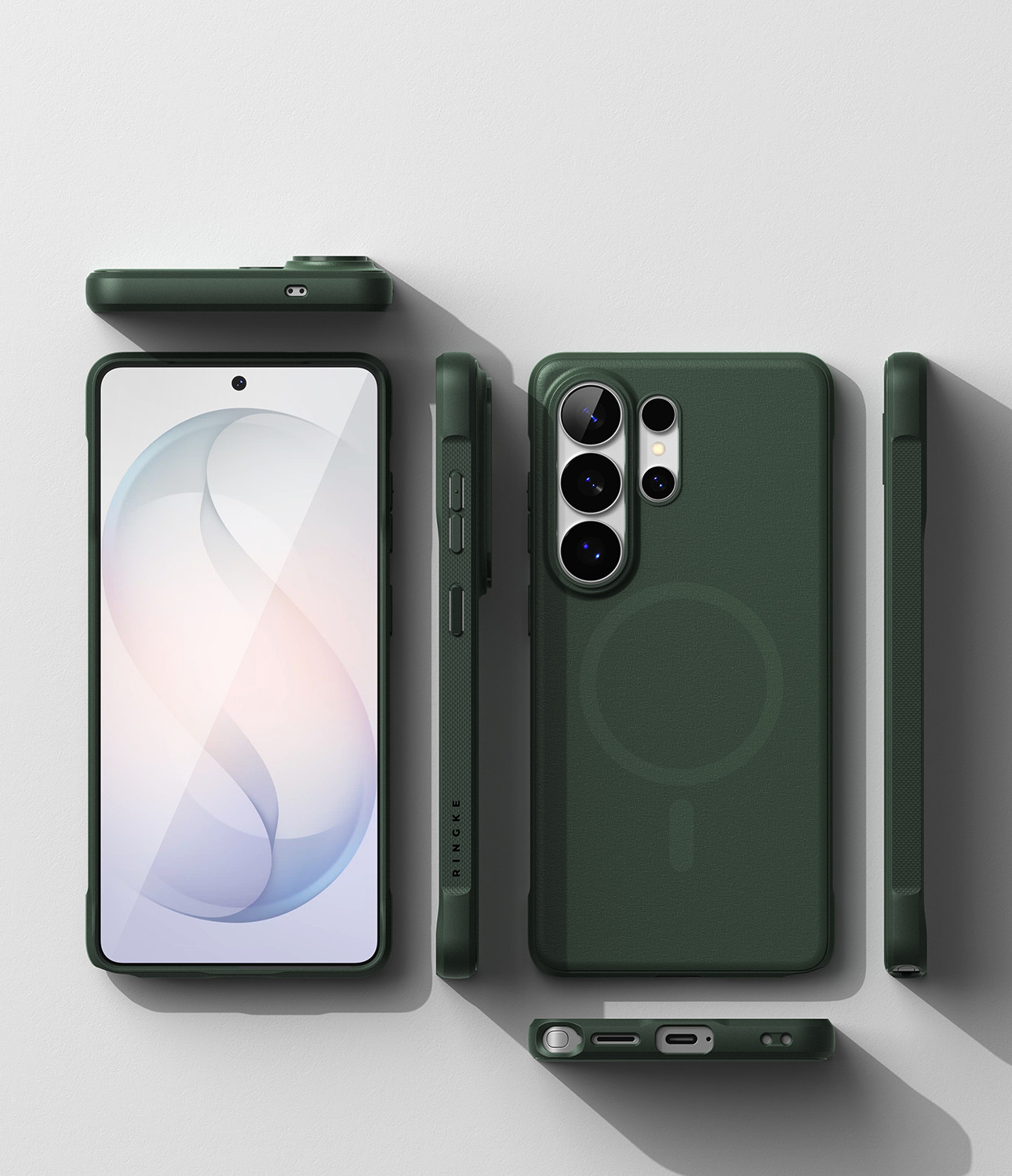 Чехол-накладка Ringke Onyx Magnetic для Galaxy S26 Ultra (Dark Green) — фото 4