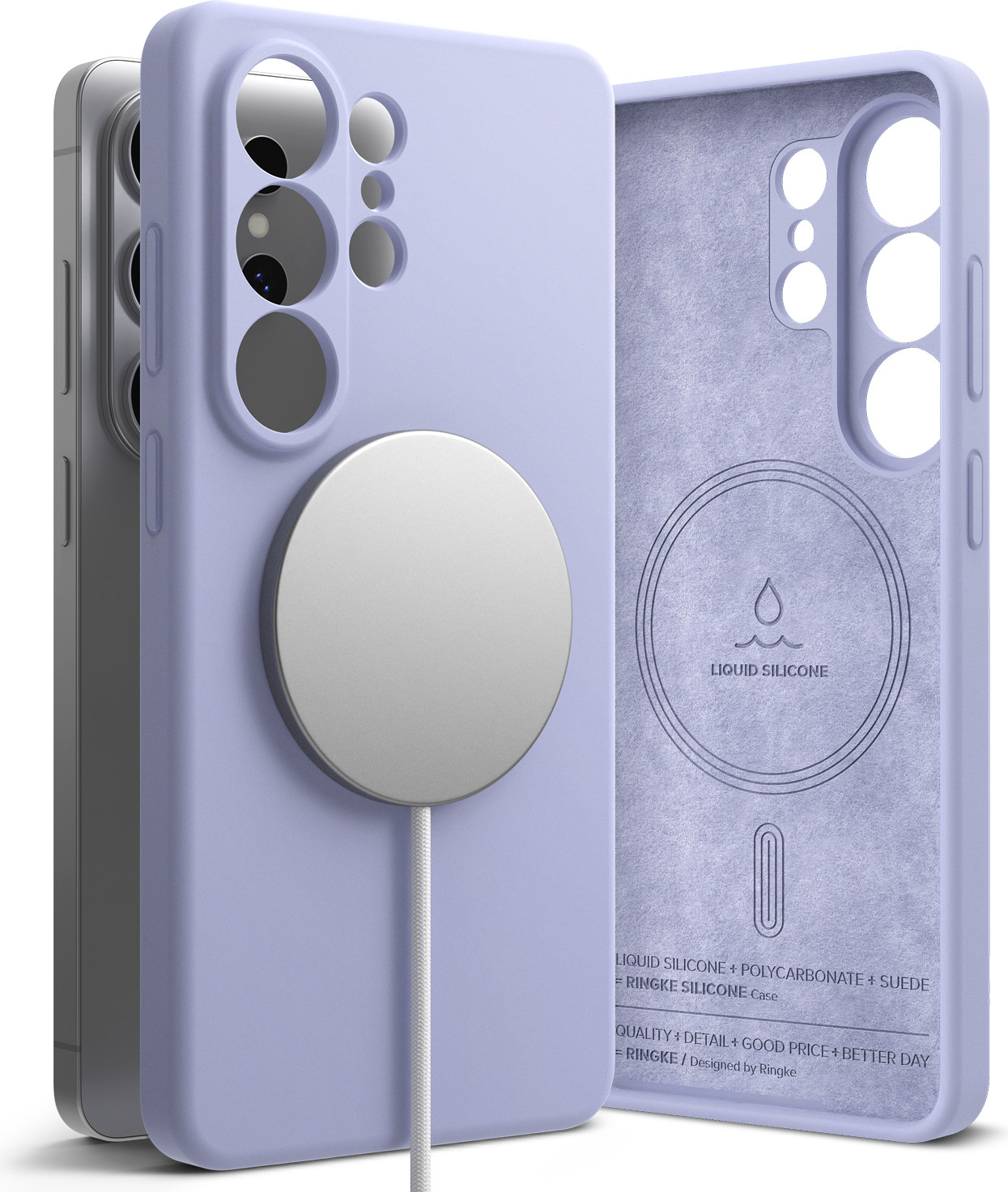 Чехол-накладка Ringke Silicone Magnetic для Galaxy S26 Ultra (Lavender) — фото 4