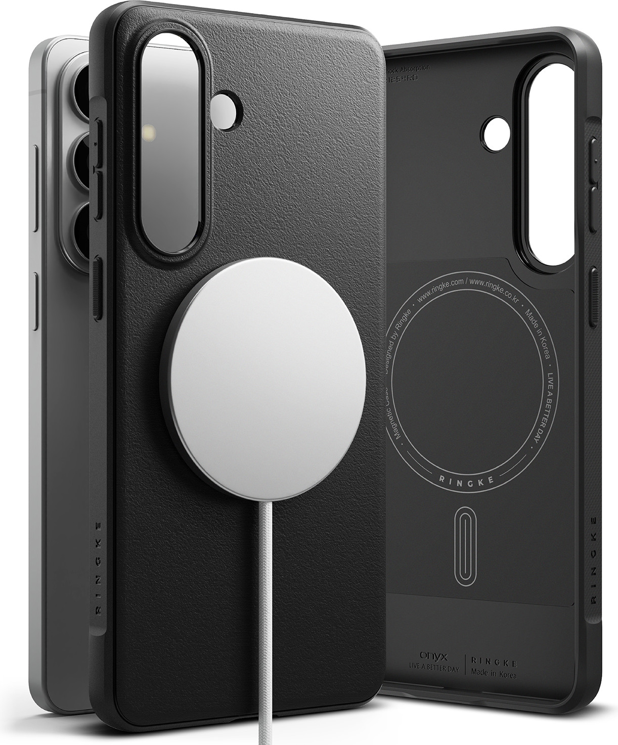 Чехол-накладка Ringke Onyx Magnetic для Galaxy S26 Plus (Black) — фото 3