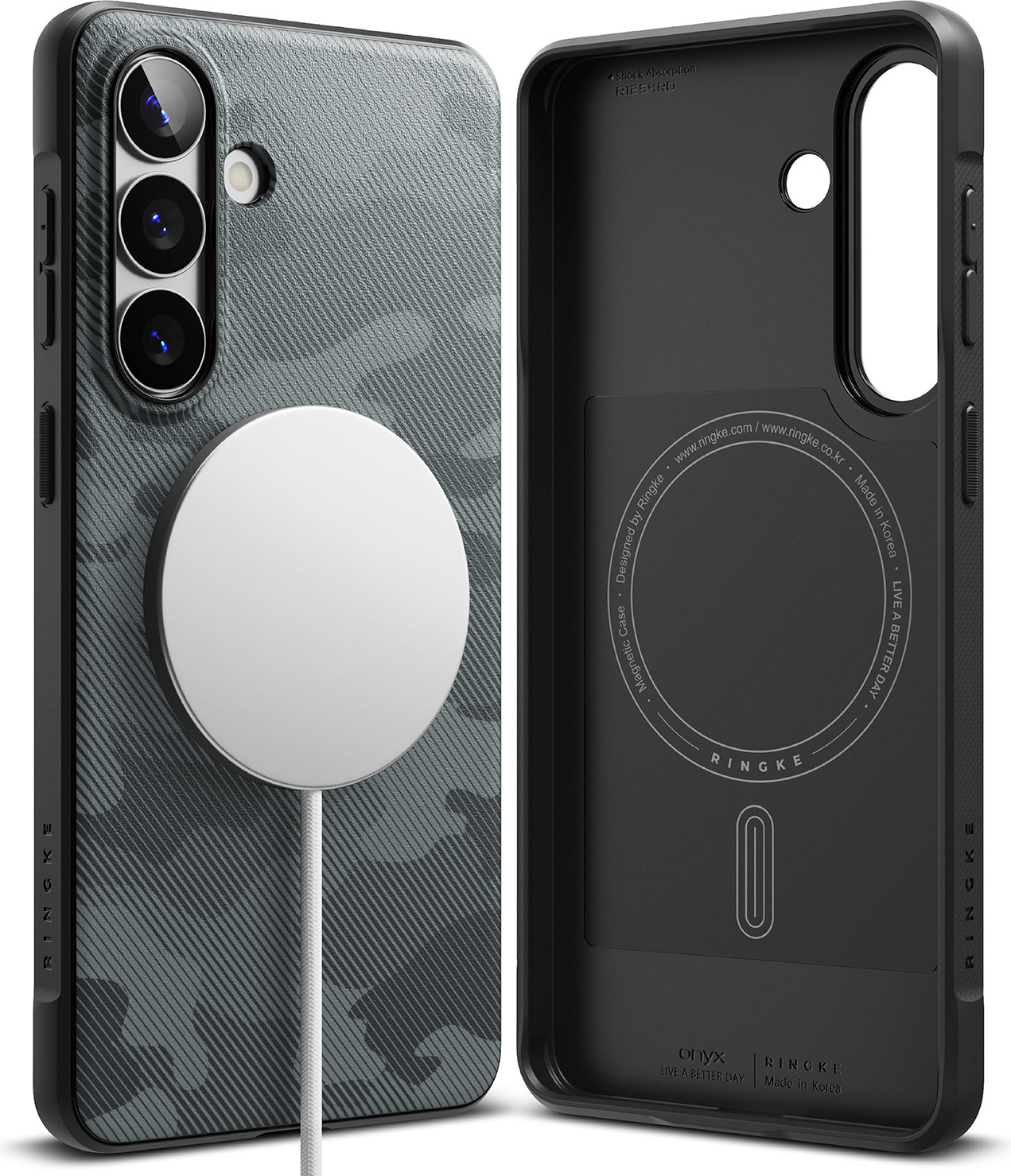 Чехол-накладка Ringke Onyx Magnetic для Galaxy S26 Plus (Camo Black) — фото 2